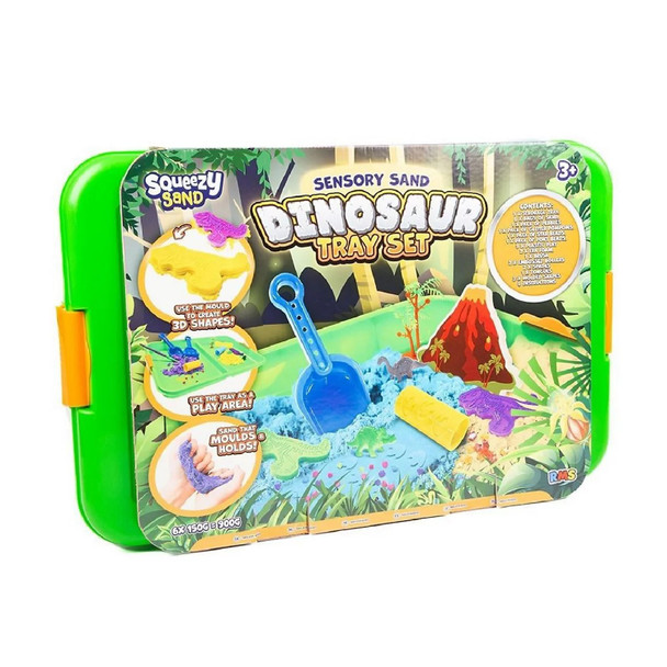 RMS Dinosaur Interactive Stretchy Sand Play Set Tray Set