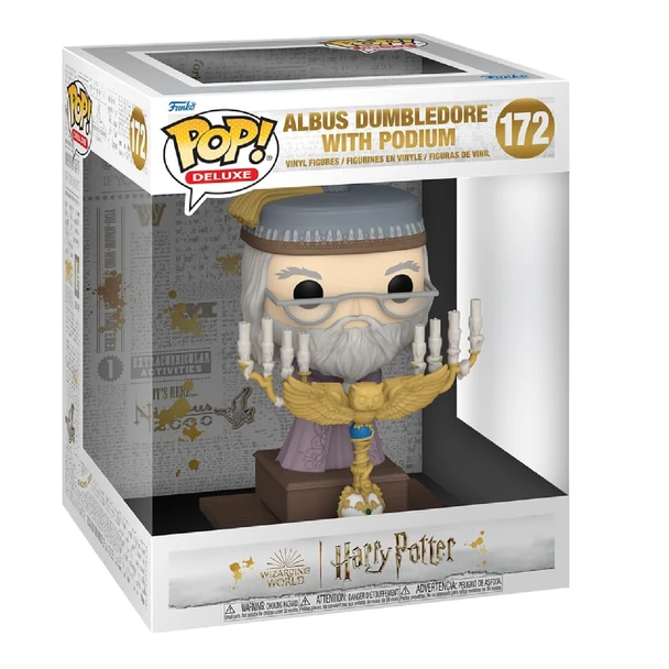 Funko Pop! Deluxe Harry Potter Dumbledore with Podium Vinyl Figure
