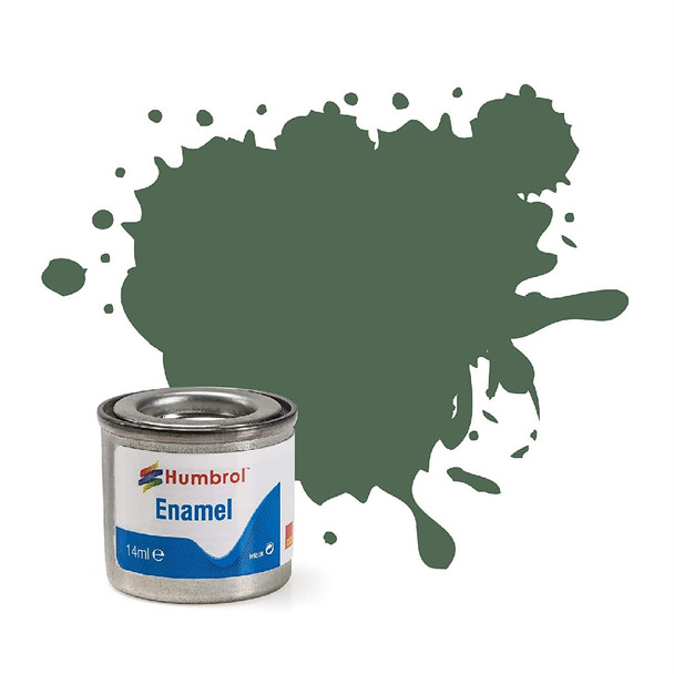 Humbrol Enamel Paint 14ml No 76 Uniform Green - Matt