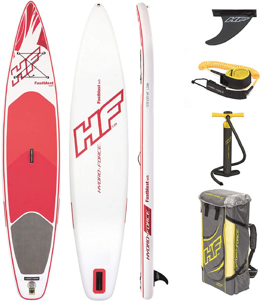 Hydro Force Fastblast Tech SUP Stand Up Paddleboard Set Red 12 ft 6 Inch