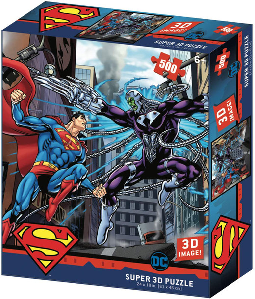 DC Comics Superman vs Electro - Prime 3D Effect 500 Piece Jigsaw Puzzle