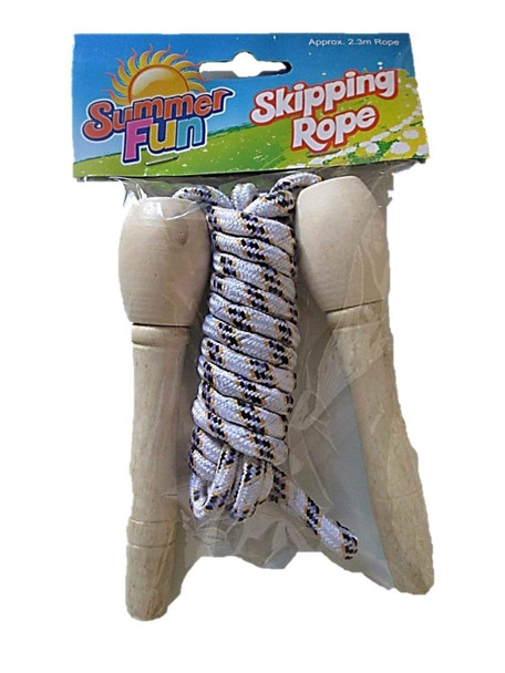 Summer Fun Wooden Skipping Rope For Children 2.3 Metres