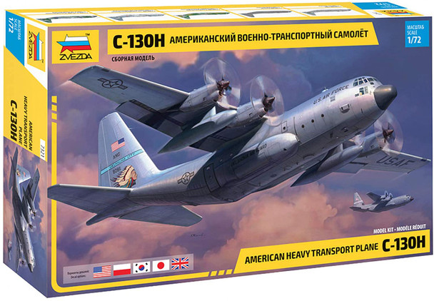 Zvezda C-130H American Heavy Transport 1:72 Aircraft Model Kit