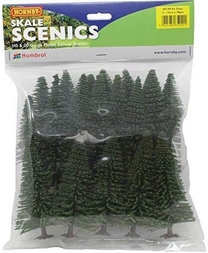 Lot De 12 Arbres Hornby échelle O – Décor Miniature En Bois, époque 3 (1946-1970), Pré-assemblé