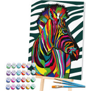 Splat Planet Zebra Paint By Numbers Art Kit