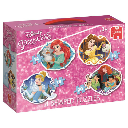 Jumbo Disney Princess 4 in 1 Shaped Puzzles