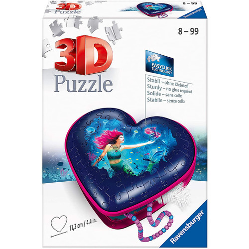 Ravensburger Mermaid 54 Piece Heart Shaped 3D Jigsaw Puzzle