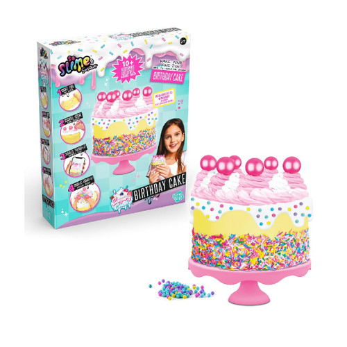 So Slime Sensations Sugary Crush Cake – Kit Slime Pâtisserie – Gâteau à Décorer Et Écraser – 6 Ans+ – Cadeau Créatif