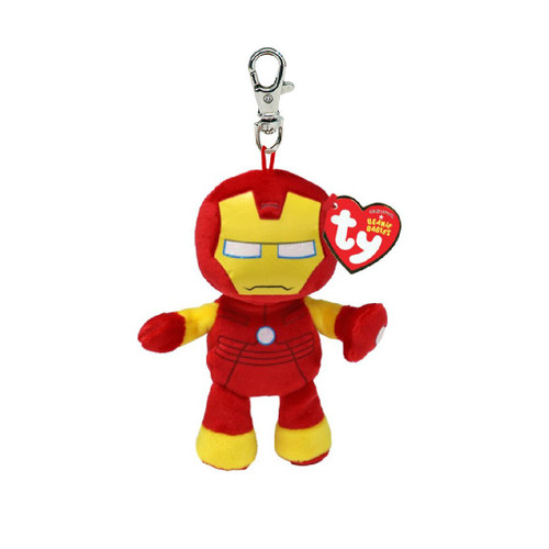 Ty Key Clip Marvel Iron Man Soft Plush Keychain - Main Image
