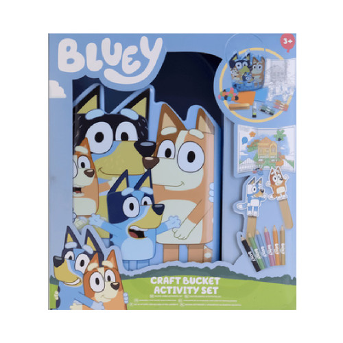 Bluey Childrens Craft Carry Case Bucket Activity Set