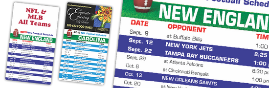 2022 football schedule magnets