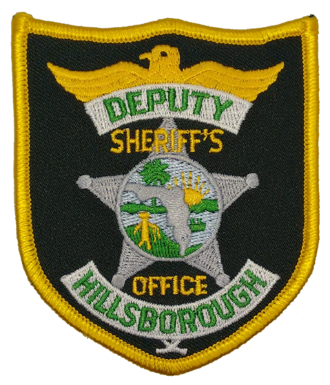 Sheriff: Hillsborough Deputy Sheriff's Office Police Patch (small/yellow edge) (FL)