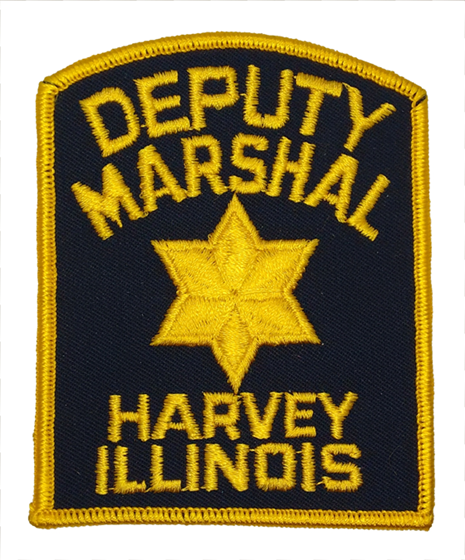 Sheriff: Harvey Deputy Marshal Police Patch (old, yellow star) (IL)