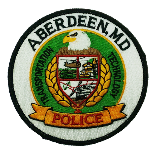 Aberdeen Police Patch (black edge/round) (MD)