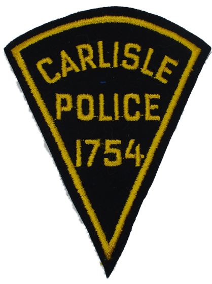 Carlisle 1754 Police Patch (black felt/small)(MA)