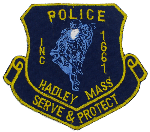 Hadley Police Patch (yellow edge) (MA)