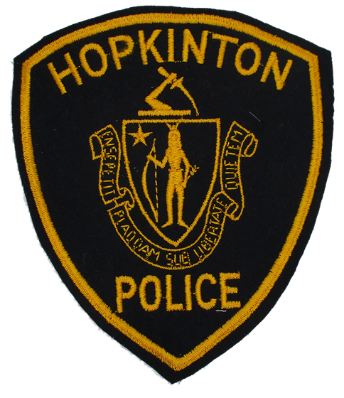 Hopkinton Police Patch (black felt)(MA)