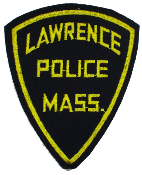 Lawrence Police Patch (felt/yellow letters) (MA)