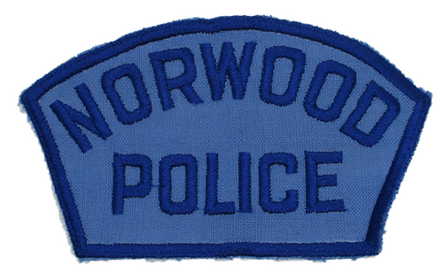 Norwood Police Patch (light blue/twill/navy letters)(MA)