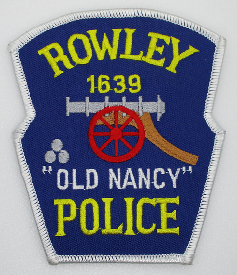 Rowley 1639 Police Patch (large) (MA)