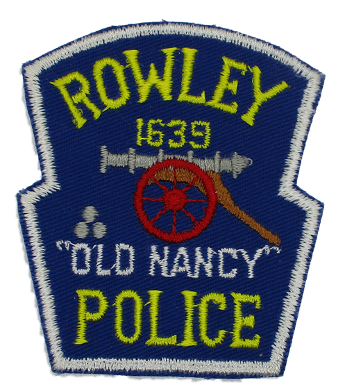 Rowley 1639 Police Patch (cap)(MA)