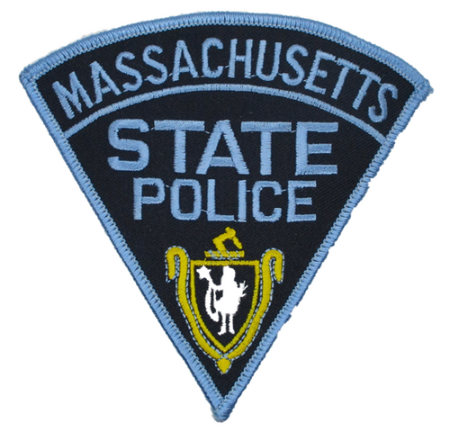 State: State Police Patch (large,triangular,current,blue edge) (MA)