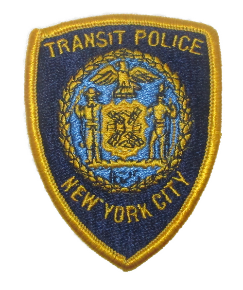 New York City Transit Police 1625 Police Patch (gold edge/cap size)(NY)