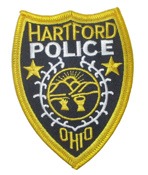Hartford Police Patch (yellow/merrowed edge)(OH)