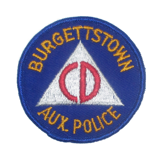 Burgettstown Aux. Civil Defense (CD) Police Patch (PA)