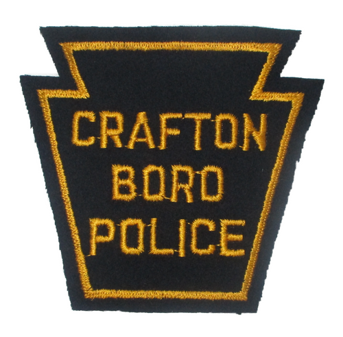 Crafton Boro Police Patch (gold, felt) (PA)
