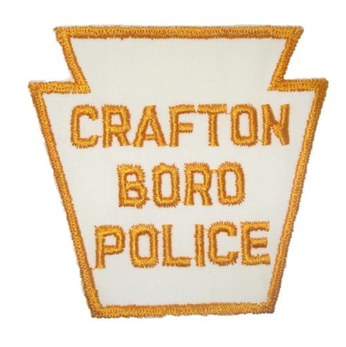Crafton Boro Police Patch (white/gold, twill) (PA)