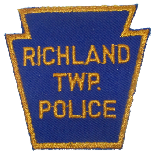 Richland Twp. Police Patch (gold edge, keystone) (PA)