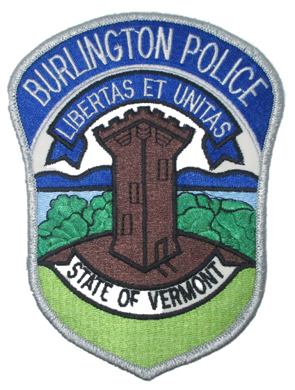 Burlington Police Patch (gray edge/uniform take off)(VT)