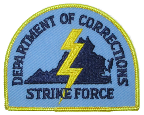 Dept. of Corrections Strike Force Police Patch (VA)