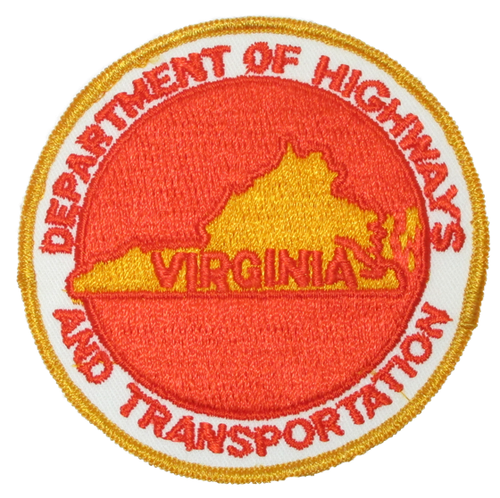 Dept. of Highways & Transportation Police Patch (orange/yellow) (VA)
