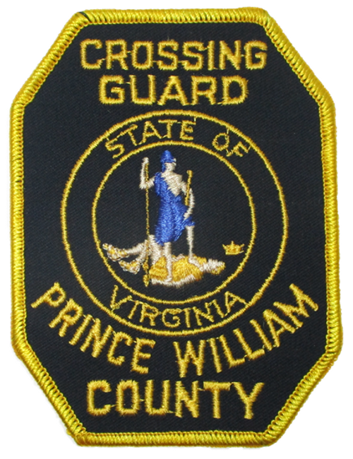 Prince William Co. Crossing Guard Police Patch (state seal/gold edge) (VA)