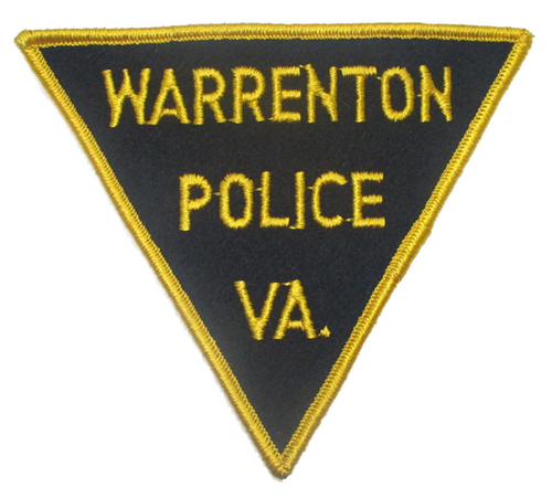 Warrenton Police Patch (black felt, yellow edge) (VA)