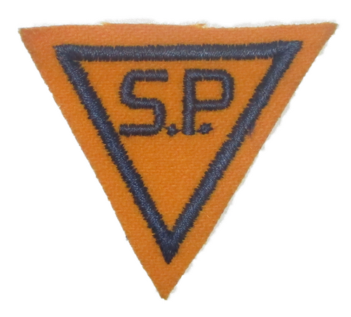 State: State Police Patch (lapel patch 'SP')(cut edge,felt)(NJ)
