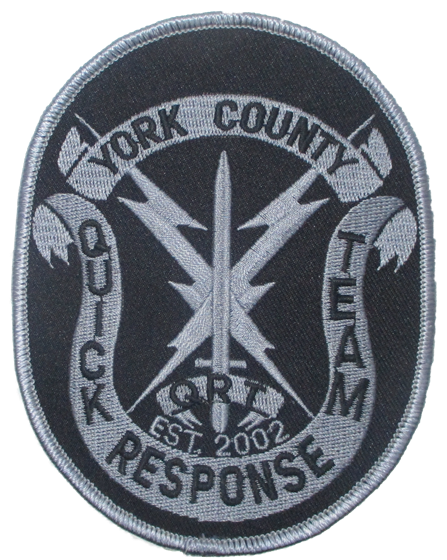 York County Quick Response Team Police Patch (gray/black) (PA)