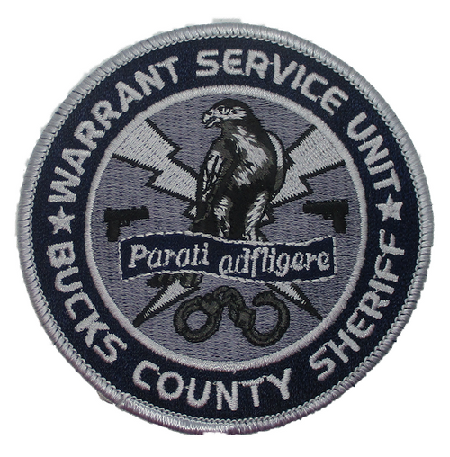 Sheriff: Bucks County Warrant Service Unit Sheriff Police Patch (black/gray) (PA)