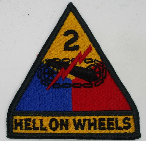 2nd Armored Division (with tab)(merrowed edge) 34-2 K