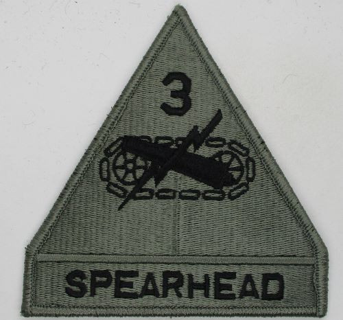 3rd Armored Division (with tab)(velcro back) 34-3a K