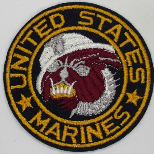 US Marines (gold lettering)(blk felt cut edge) 80-019 K