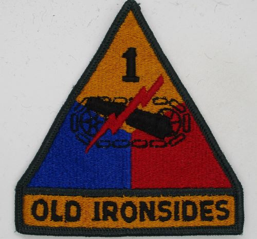 1st Armor Division (with tab)(merrowed edge) 34-1a K
