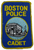 Boston Police Cadet Police Patch (old /yellow letters) (MA)