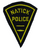 Natick Police Patch (cap/black,felt/yellow)(MA)