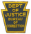 Dept. of Justice Bureau of Correction Police Patch (gold/green) (PA)