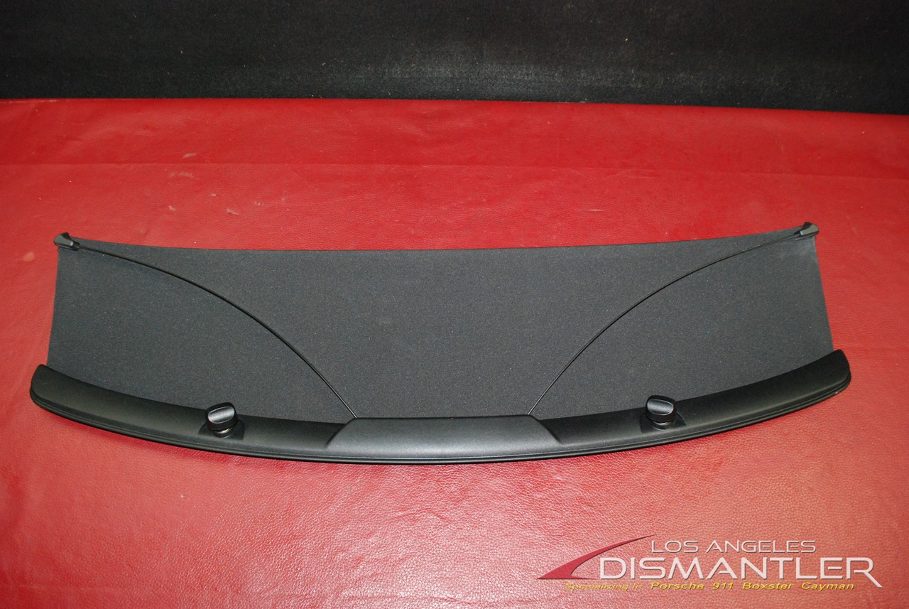 Porsche 987 Cayman S Black Vision Rear Divider Trim Panel  987.555.341.00.A24 OEM - Los Angeles LA Dismantler Porsche Parts for 911 Boxster  Cayman Cayenne Used Pre-Owned