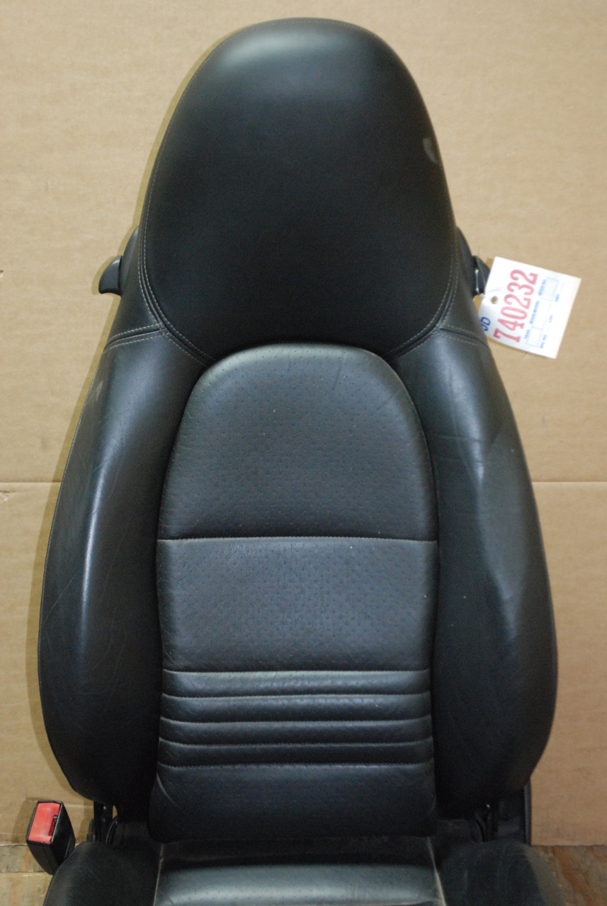 Porsche 911 996 Carrera Seats Black Perforated Leather OEM.