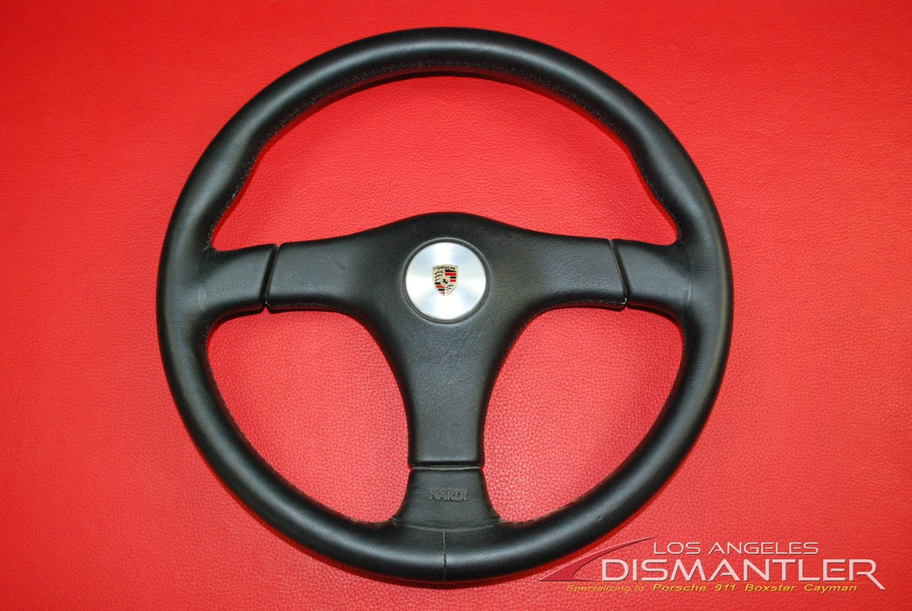 Porsche 911 Carrera Nardi Gara Black Leather Steering Wheel *RARE